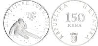 Kroatien 150 Kuna Silber Olympische Winterspiele 2006 in Turin - Ski Alpi -