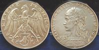 Deutschland /Weimar/ Probeprägung 3 Mark Probe 1926 D Weimar 3 Mark 1926 D (4)Motivpr. in Silber,VS und RS neues Design, vz-st