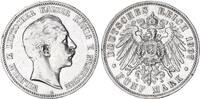 Kaiserreich - Preußen 5 Mark Silber Wilhelm II. J.104 -