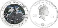 Sambia 5000 Kwacha 1oz Silber African Wildlife Afrikanischer Elefant, Farbmünze -