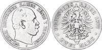 Kaiserreich / Preußen 2 Mark Silber Wilhelm I. J.96 -