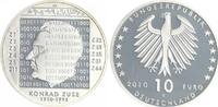 Deutschland / Eurowährung 10 Euro Konrad Zuse 2010 Münzzeichen G 10 Euro 100.Geb. Konrad Zuse 2010 Münzzeichen G Polierte Platte, in Münzkapsel -