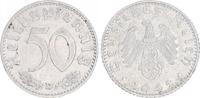 Deutschland / Drittes Reich 50 Pfennig Fehlprägung R in Schriftzug f Drittes Reich 50 Pfennig 1942 D R in Schriftzug fehlerhaft,noch oben offen