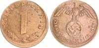 Deutschland / 3.Reich 1 Pfennig-10% dezentriert 1 Pfennig 1938A J.361 ss-vz 10% dezentriert