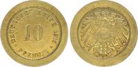 Deutschland / Kaiserreich 10 Pfennig Messing Kaiserreich sehr seltene Probe Schaaf 298G2 10 Pfennig 1915 A f.vz