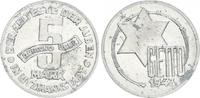 Deutschland / Polen / Getto Litzmannstadt 5 Mark Getto Litzmannstadt 5 Mark Münze Aluminium fast prfr., mit Echtheitszertifikat