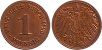 Deutschland / Kaiserreich 1 Pfennig Kaiserreich 1 Pf. J.10 1890 E prfr.-st Prachtexemplar