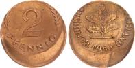 Deutschland 2 Pfennig Fehlprägumng BRD 2 Pfennig 1972 Fehlprägung: 25 % dezentriert,