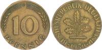 Deutschland 10 Pfennig Fehlprägung auf untergewichti BRD 10 Pfennig 1950 D Fehlprägung: auf untergewichtiger Ronde 3,37 g ss-vz