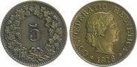 Schweiz 5 Rappen 1918 Schweiz 5 Rappen 1918, Messing, prfr.