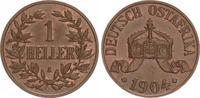 Kolonien Deutsch-Ostafrika 1 Heller Deutsch-Ostafrika 1 Heller 1904A vz-st, schöne Kupferpatina