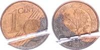Deutschland 1 Cent Fehlprägung Fehlprägung 1 Cent 2005 A teilweise ohne Kupferplattierung, entwertet