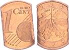 Deutschland 1 Cent Fehlprägung Fehlprägung 1 Cent 2005 A 180°-Drehung, entwertet