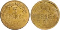 Kolonien Deutsch-Ostafrika 5 Heller Deutsch-Ostafrika 5 Heller J.723a (4)dick und modifizierter Stempel, vz 5,21 g