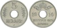 Kolonien / Ostafrika 5 Heller Deutsch-Ostafrika 5 Heller 1914 J Lochgeld vz