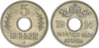 Kolonien / Ostafrika 5 Heller Deutsch-Ostafrika 5 Heller 1914 J Lochgeld vz