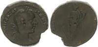 Antike / Römische Kaiserzeit / Macrinus AE 26 Macrinus Provinzialprägung, Tyche mit Füllhorn und Steuerruder