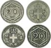 Italien 2x 20 Centesimi Überprägungen Italien Königreich 2x 20 Centesimi mit Überprägungsspuren