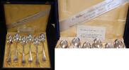 Weimar/ Schützen 6 Silberlöffel Goslar 42. Bezirksschießen Weimar 6 Silberlöffel Goslar 42. Bezirksschießen 1932, 360g Silber 800 -