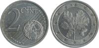 BRD 2 Cent Fehlprägung auf Eisenronde Deutschland 2 Cent 2005A Fehlprägung auf artfremder Eisenronde mit Randrille