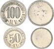 Deutschland / Marine 50 Pfennig und 100 Pfennig Deutschland / Marinenachrichtenschule Mürvik 50 und 100 Pfennig für die Kantine
