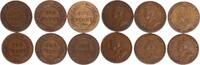Australien Lot 6 Münzen One Penny -