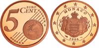 Monaco 5 Cent Monaco 5 Cent Kursmünze 2006 Polierte Platte in Münzkapsel. Seltenes Jahr !!! -