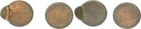 Deutschland 1 Pfennig 90% dezentriert+ Rohling BRD 1 Pfennig Fehlprägung: 90% dezentriert vz, dazu passender Rohling -