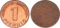 Deutschland 1 Pfennig Probe 1 Pfennig Probe der Wertseite auf dünnem Schrötling 0,9g -