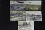 Kaiserreich Fotos 1. Weltkrieg mit Flugzeugen Kaiserreich 5 Fotos/Postkarten 1. Weltkrieg mit Flugzeugen,-Zeppelin -