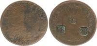Altdeutschland / Baden Land-Münze mit Gegenstempeln Baden Land-Münze (1815?) mit 3 Gegenstempeln ,Privatnotgeld oder Marke -