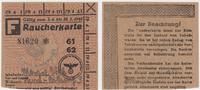 Deutschland / Polen / Litzmannstadt Raucherkarte Landeswirtschaftsamt Posen, Raucherkarte Landeswirtschaftsamt Posen, Stadt Lizmannstadt Nr. 81620 -
