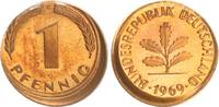 Deutschland 1 Pfennig Fehlprägung BRD 1 Pfennig 1969 G Fehlprägung: 10% dezentriert prfr.-St.(3) -