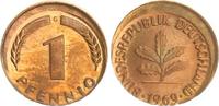 Deutschland 1 Pfennig Fehlprägung BRD 1 Pfennig 1969 G Fehlprägung: 10% dezentriert prfr.-St.(7) -