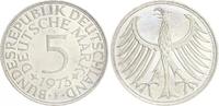 Deutschland 5 DM Fehlprägung 5 DM J.387 Silber Kursmünze 1973 F ohne Randschrift !!! Rand glatt f.St,EA -