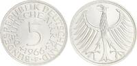 Deutschland 5 DM Fehlprägung 5 DM J.387 Silber Kursmünze 1966 F ohne Randschrift !!! Rand glatt prfr.-St. -