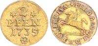 Braunschweig-Lüneburg 1/4 Dukat, Goldabschlag vom 2 Pfennigstempel Braunschweig-Lüneburg 1/4 Dukat, Goldabschlag vom 2 Pfennigstempel 1735 -