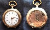 Deutschland, DAMEN TASCHENUHR, schön verzierte goldene DÜRRSTEIN -DAMENTASCHENUHR, Lepine, ca. 1915, -