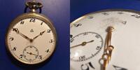 Schweiz, HERREN TASCHENUHR, solide HERREN TASCHENUHR, Alpina, Jubiläums-Uhr, gute Funktion, ca. 1934, -
