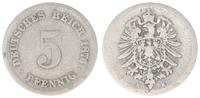 Deutschland / Kaiserreich 5 Pfennig Kaiserreich 5 Pfennig 1876 H, Variante 6 in Jahr gefüllt -