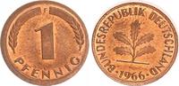 Deutschland 1 Pfennig Fehlprägung BRD 1 Pfennig 1966 F Fehlprägung:ohne Ring geprägt,größerer Durchmesser (2) -