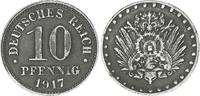 Deutschland / Kaiserreich 10 Pfennig Fehlprägung Kaiserreich 10 Pfennig 1917 F 180° Stempeldrehung -