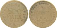 Deutschland / WEIMAR / PROBEPRÄGUNG Hartpappe Probe 500 Mark WEIMAR Pergament Hartpappe Probe 500 Mark G. H. S.(hellbraun / beige) ss-vz (1) -