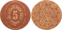 Deutschland / WEIMAR / PROBEPRÄGUNG Hartpappe Probe 5 Pfennig WEIMAR Pergament Hartpappe Probe 5 Pfennig 1921 (rotbraun)übergroßer Schrötling! -