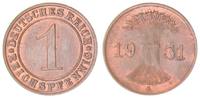 Deutschland / Weimar 1 Pfennig Weimar 1 Reichspfennig J.313 1931 A (1) -