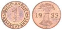 Deutschland / Weimar 1 Pfennig Weimar 1 Reichspfennig J.313 1933 A (1) -