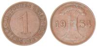 Deutschland / Weimar 1 Pfennig Weimar 1 Reichspfennig J.313 1934 E -