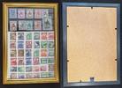 Deutsches Reich 46x Briefmarken in Bilderrahmen 46 x Briefmarken Deutsches Reich / Belgie Belgique ( Winterhilfswerk ) -