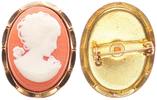 Deutschland Gemme Messing vergoldet Gemme Messing vergoldet, Brosche, Brosche 3cm lang, 3,98g -