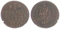 Goslar, Stadt 1 Pfennig, Scheidemünze 1748 Goslar 1 Pfennig, Scheidemünz... 20,00 EUR Differenzbesteuert nach §25a UStG zzgl. 3,79 EUR Versand